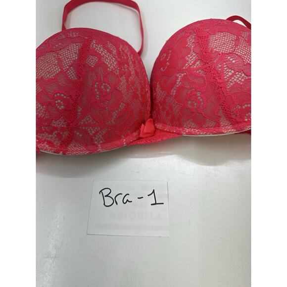 Emily Johnson Womens Bra Size 40C Hot Pink Lacey Push Up Padded 9904 - Picture 10 of 10